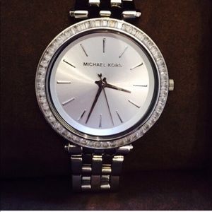 Michael Kors Mini Darci Pave Silver-Tone Watch